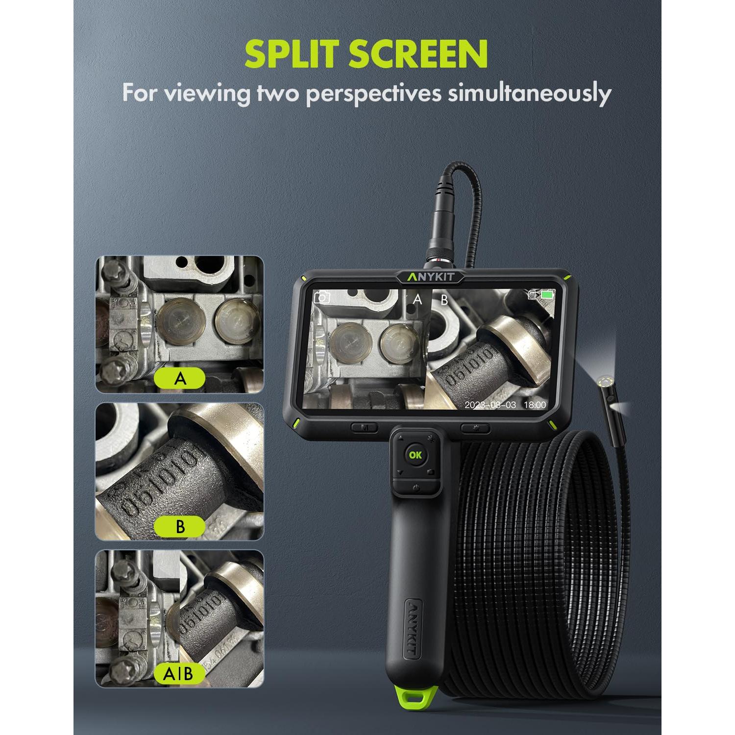 Cámara Endoscópica Anykit 1080P Doble Lente 5,03 m