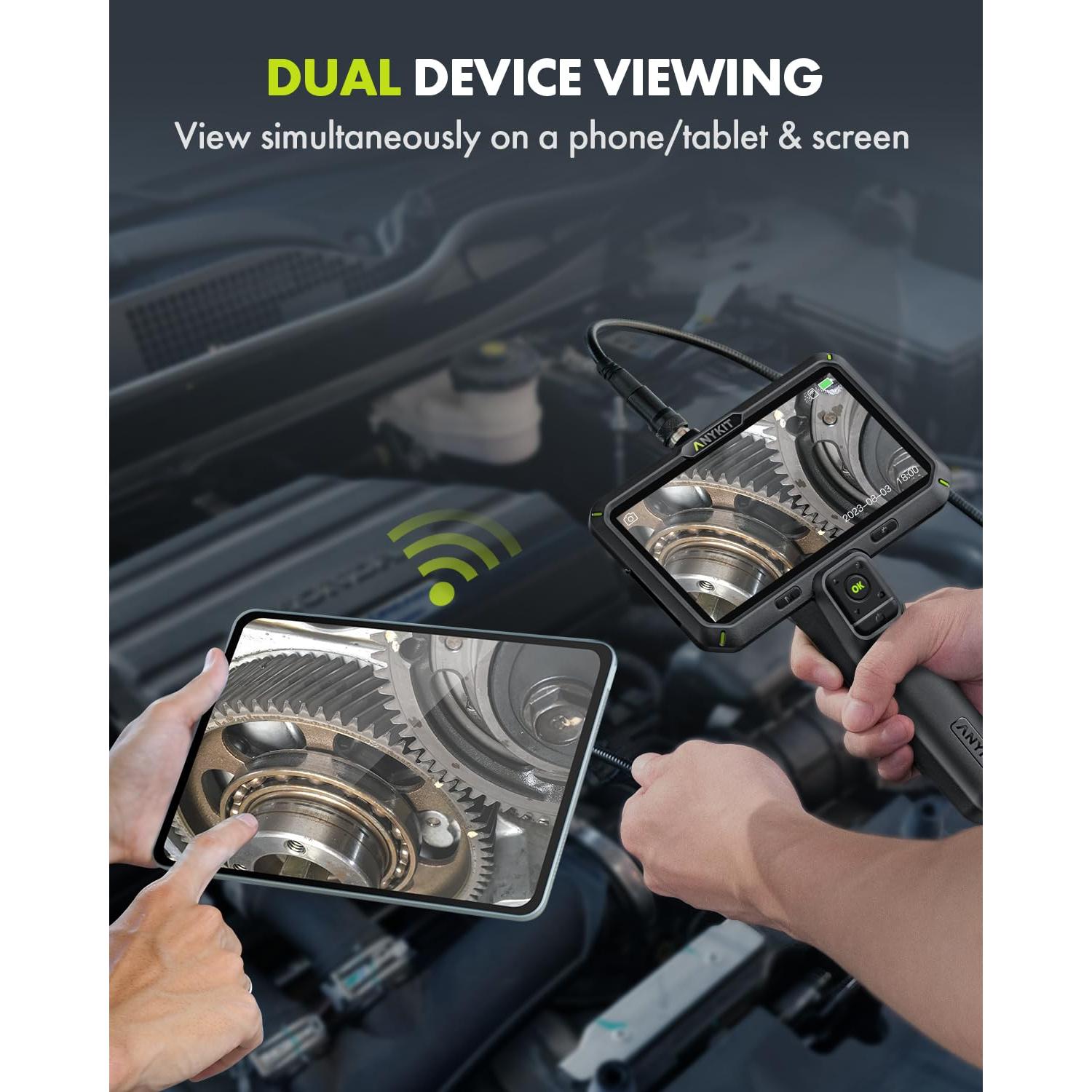 Cámara Endoscópica Anykit 1080P Doble Lente 5,03 m