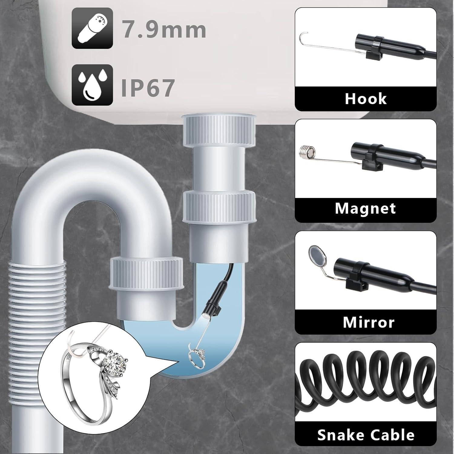 Cámara Endoscópica Twxfzl HD 1920P 5m IP67 para iOS/Android