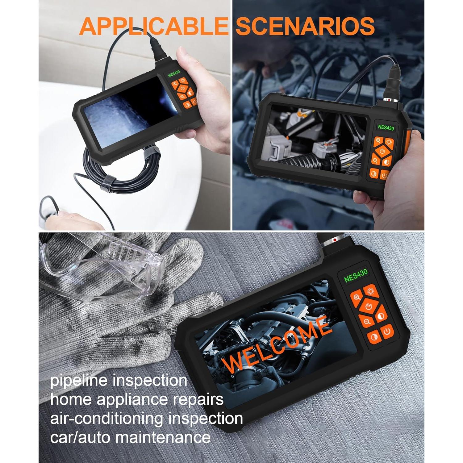 Cámara Endoscopio Kecowl 1080P HD 5m Luz LED IP67