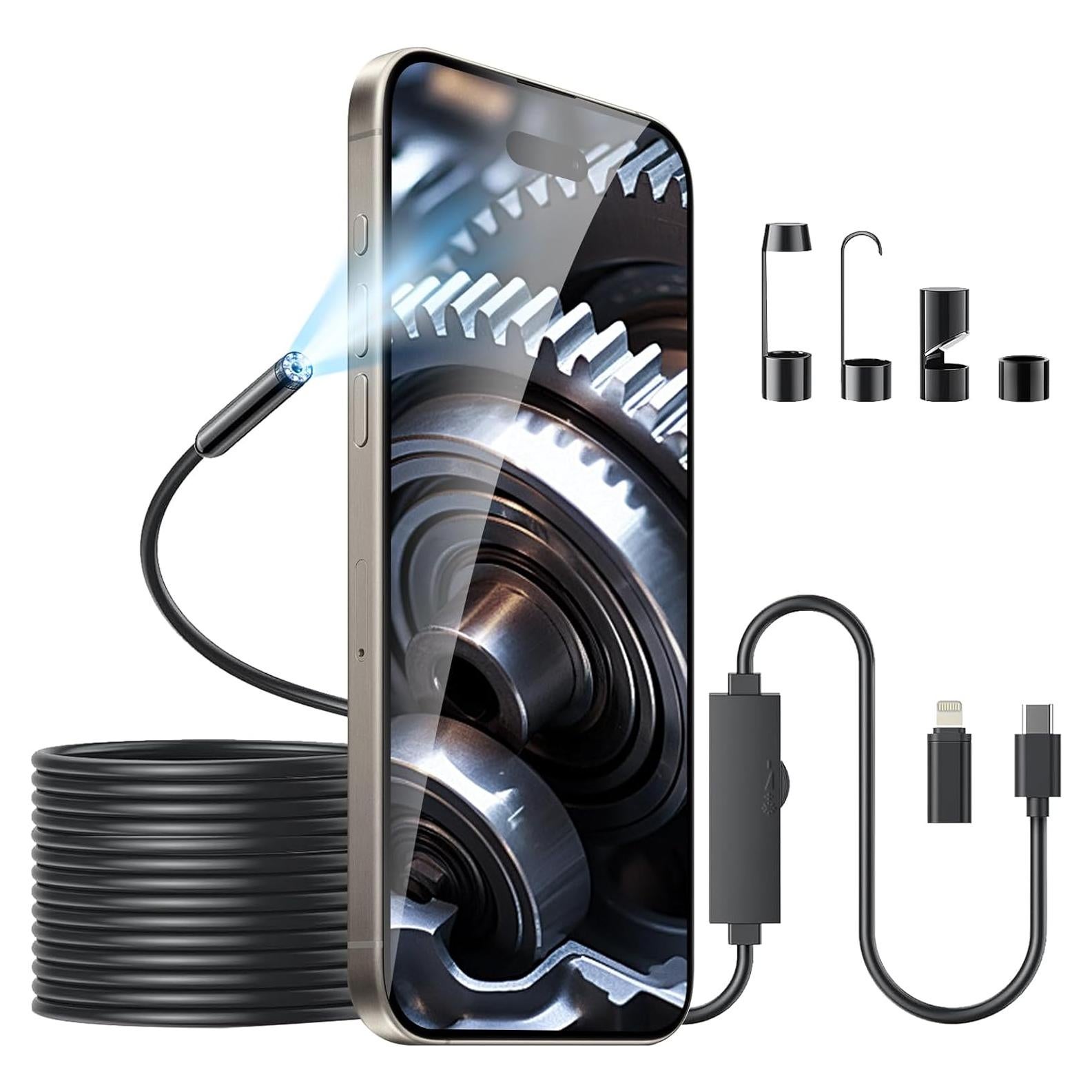 Cámara Endoscópica IIAZIMPS 1920P con Luz 5m IP67