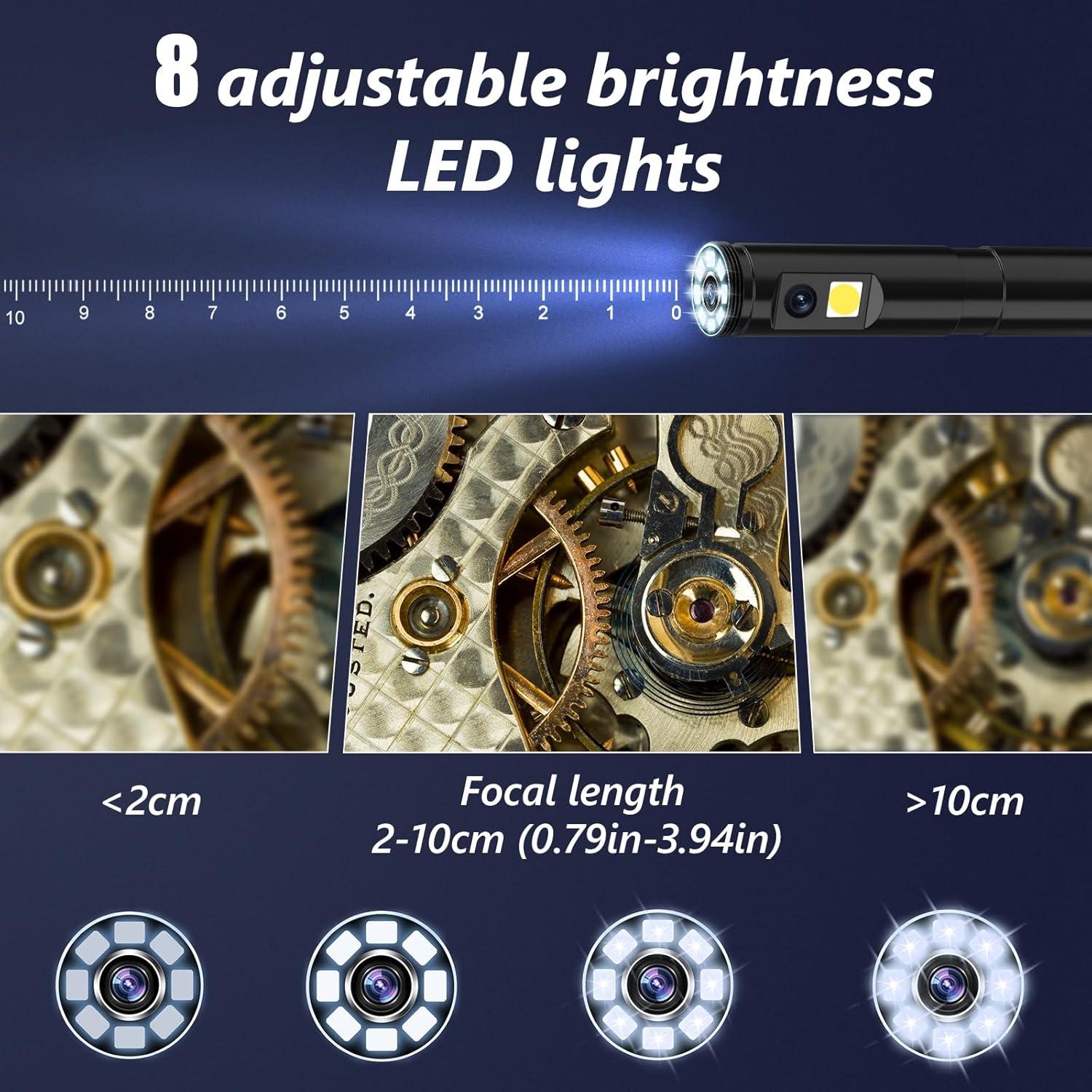 Cámara Endoscópica Ennovor Doble Lente 1920P 5m IP67