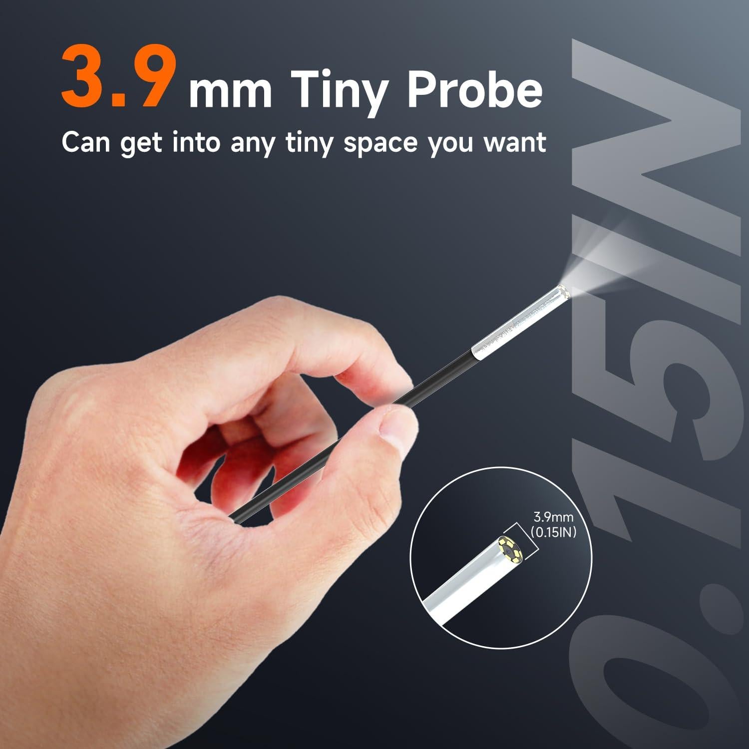 Cámara Endoscópica Oiiwak 3.9mm HD Pantalla 4.3" IP68