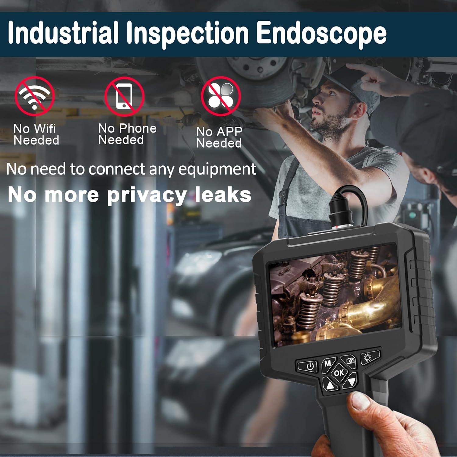 Endoscopio COOVIE Doble Lente 5m HD IP67 con Luz