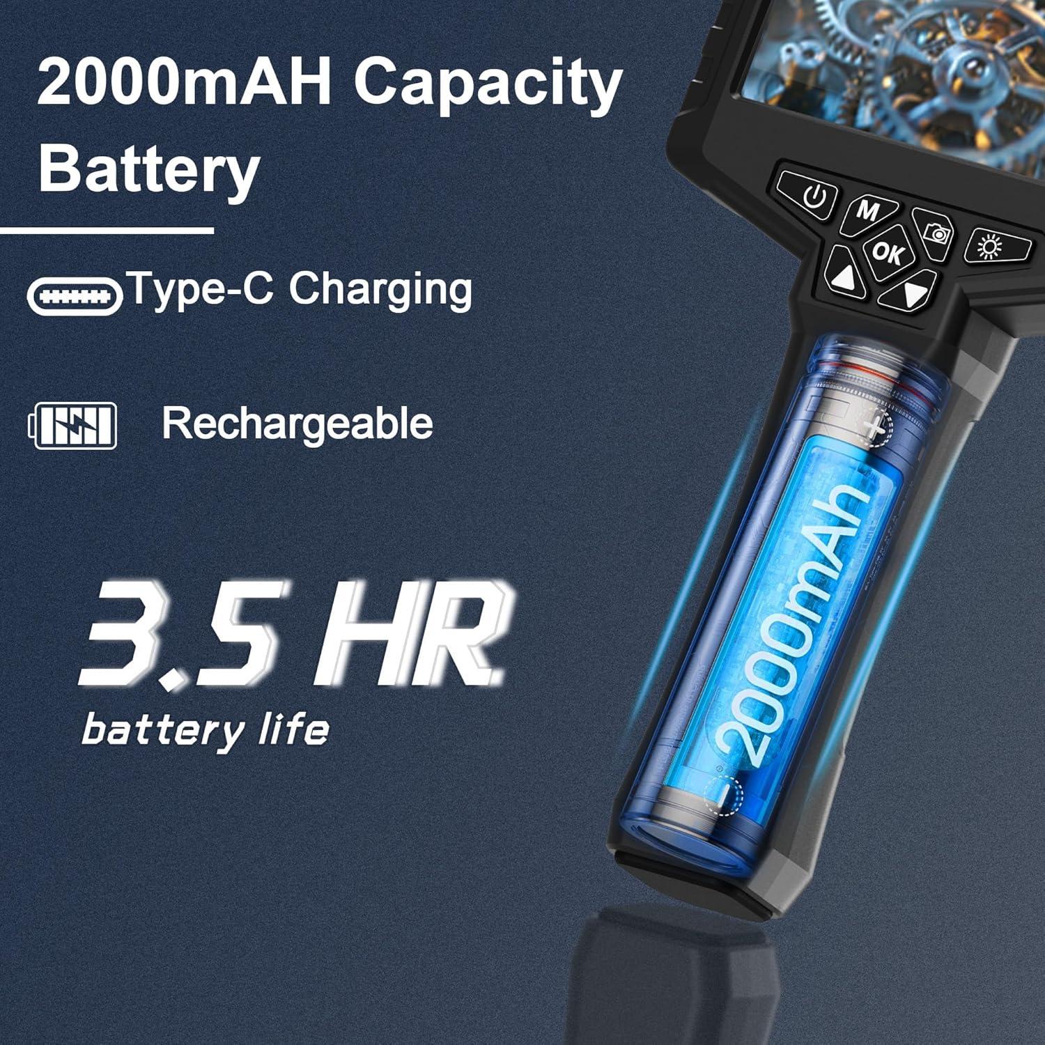 Endoscopio COOVIE Doble Lente 5m HD IP67 con Luz