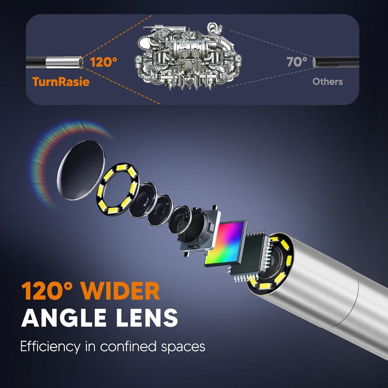 Endoscopio Articulado Bidireccional TURN RAISE 7" HD IP67