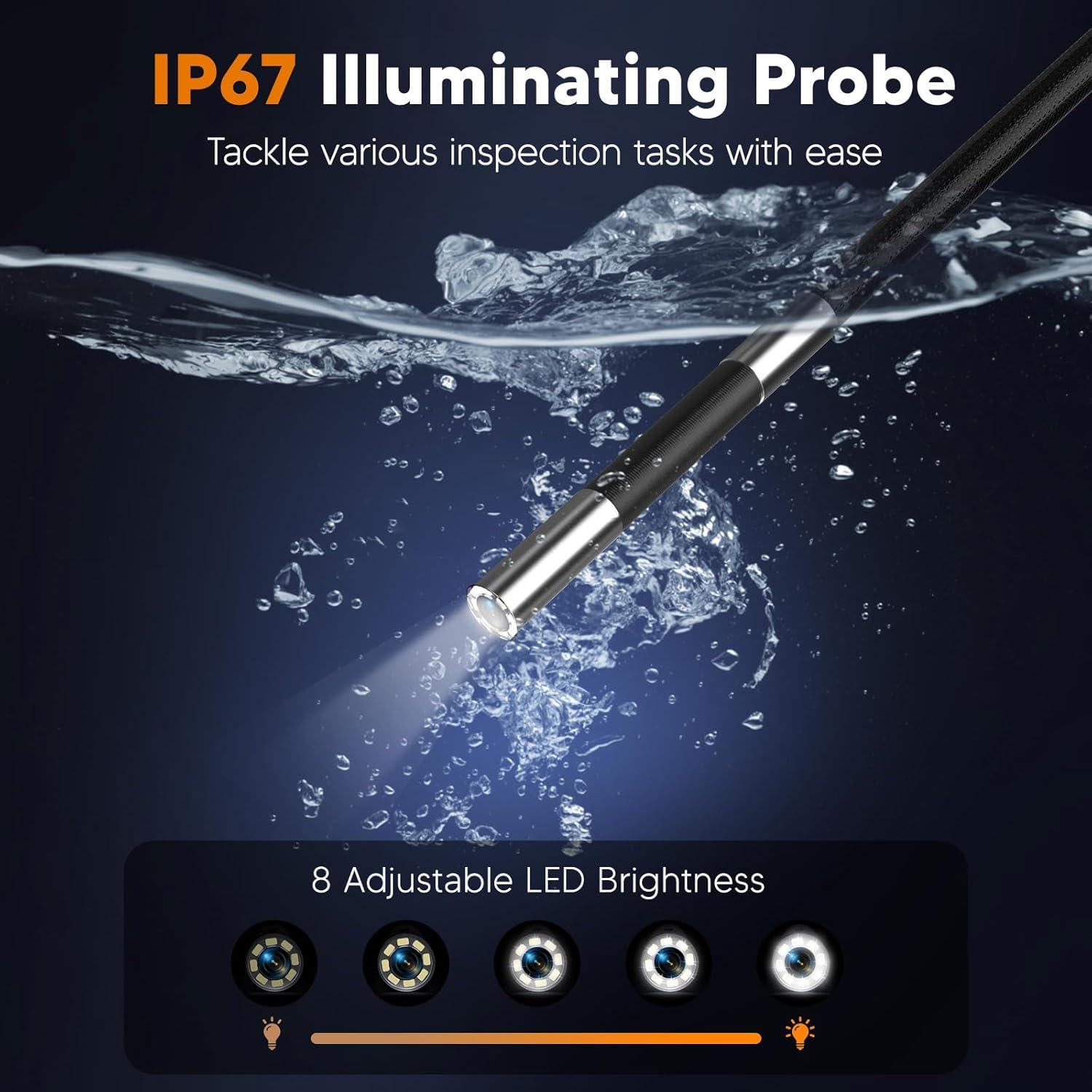 Endoscopio Articulado Bidireccional TURN RAISE 7" HD IP67