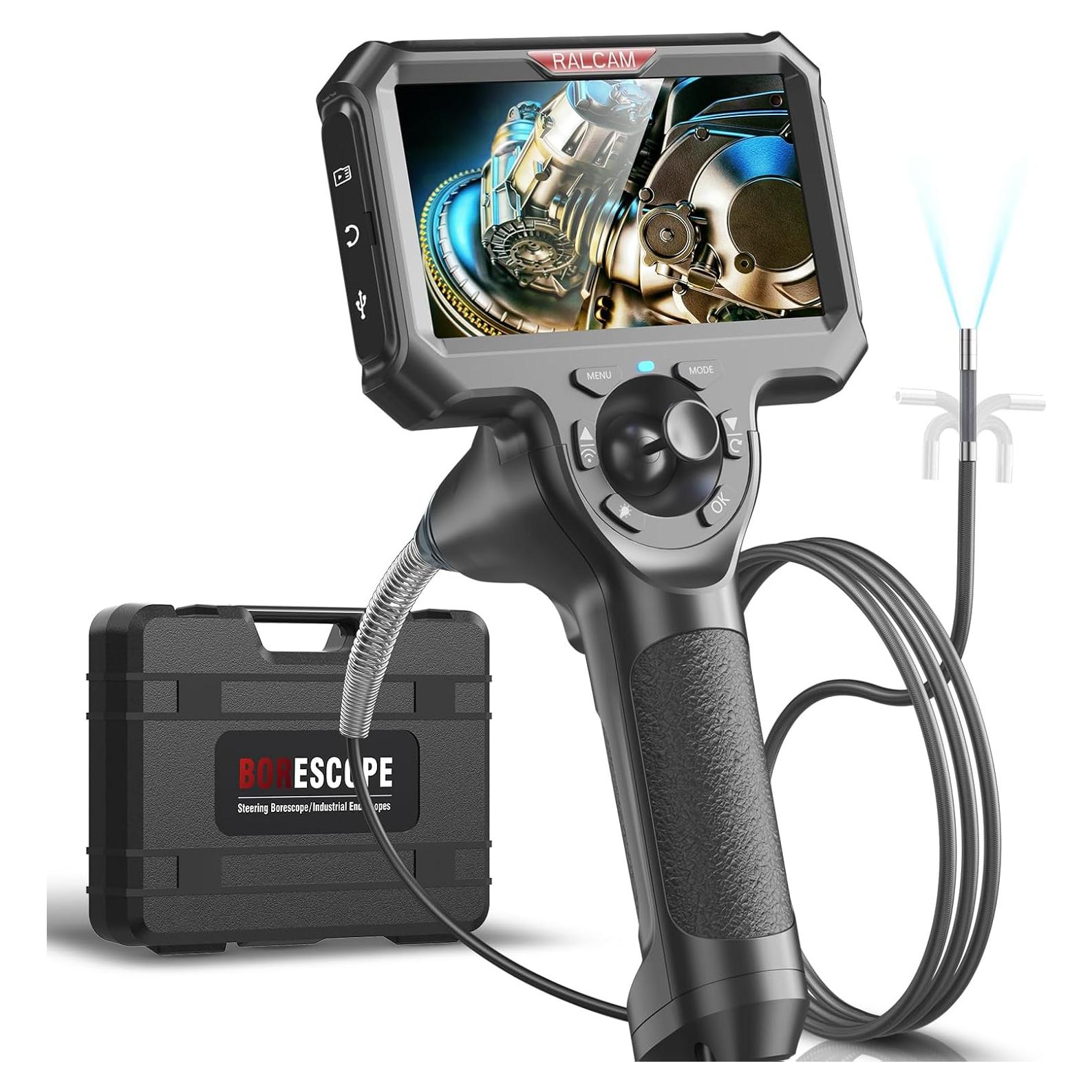 Cámara Borescopio Articulada Ralcam 6mm 360° con Luz LED