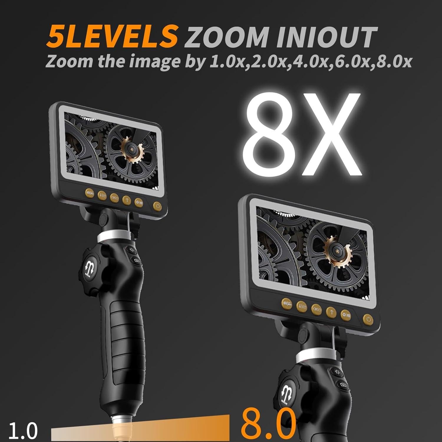 Endoscopio Articulado Dearsee ZX2-D1 con Luz y Zoom 8X