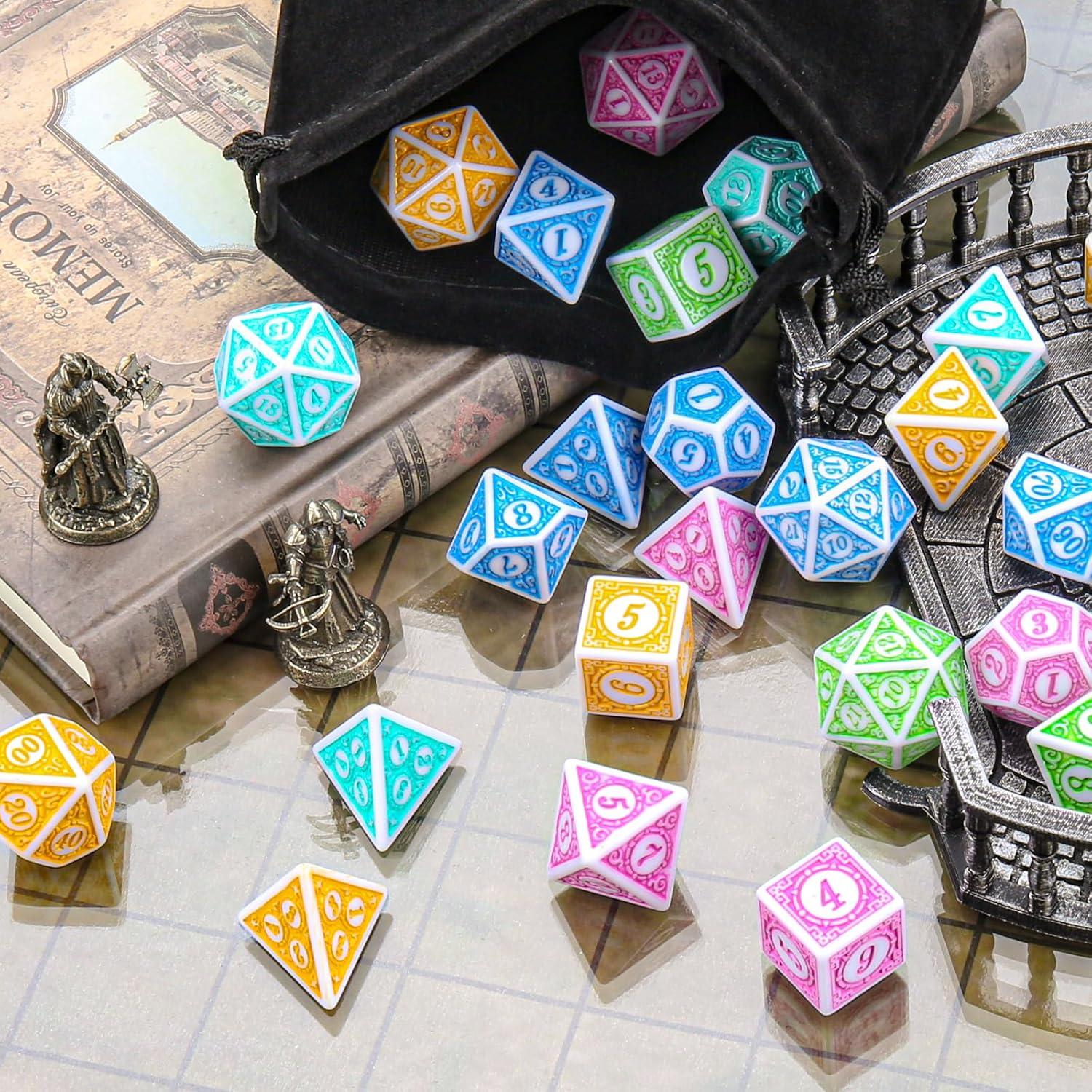 Dados Poliedricos Coyeekn 35 Piezas para DND y RPG