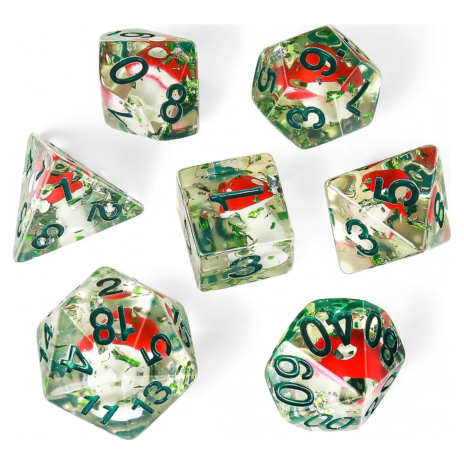 Set de Dados Poliedricos OriCraft Hongos Venenosos D20