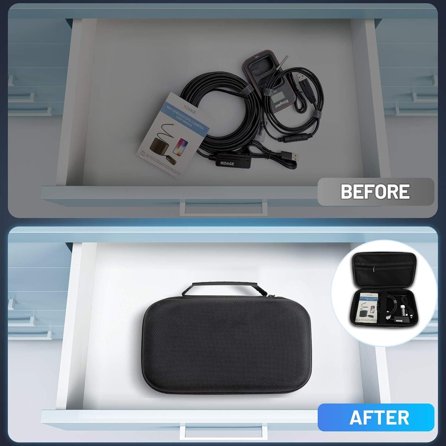 Funda de Transporte NIDAGE para Endoscopios 24.99x13.97cm