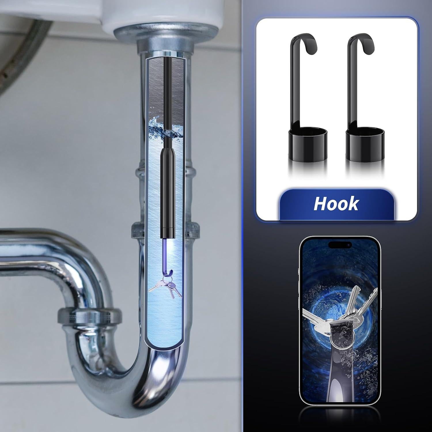 Juego de Accesorios Endoscopio Kinpthy 4 Piezas Espejo Imán