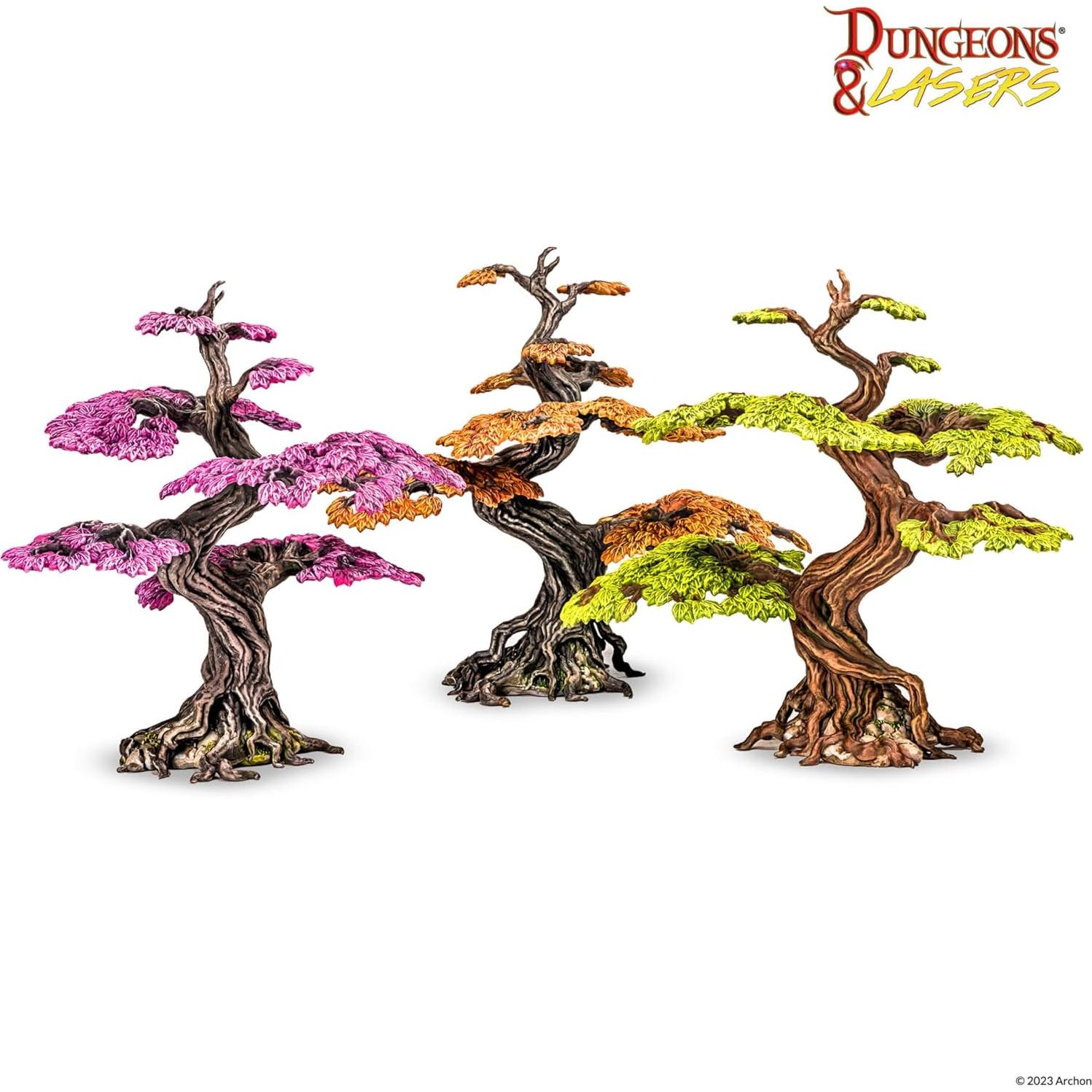 Dungeons & Lasers Bosques Élficos - 34 Piezas RPG Sin Pintar