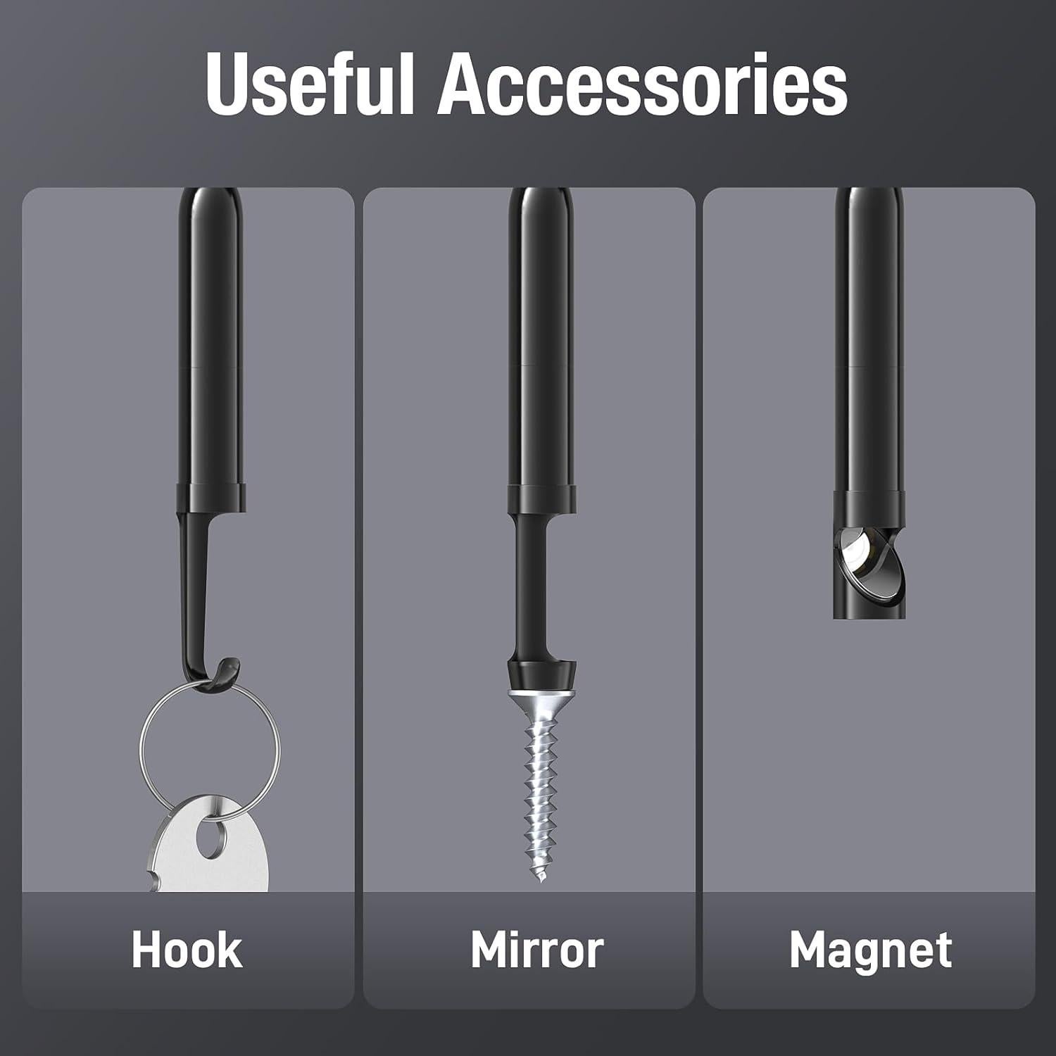 Teslong Telescopic Camera with Light, USB-C Borescope with 5FT Telescopic Pole, for HVAC Systems, Wall, Chimney, Automotive and Pipe Inspections, Compatible with iPhone 15/16 and Android