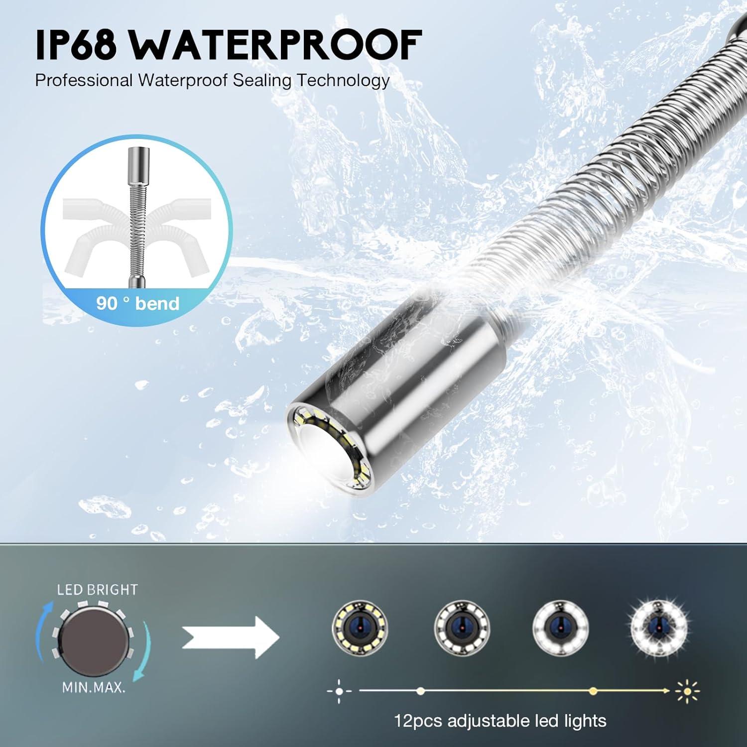 Cámara de Inspección de Tuberías JINXINEBAY 20m HD 1000TVL