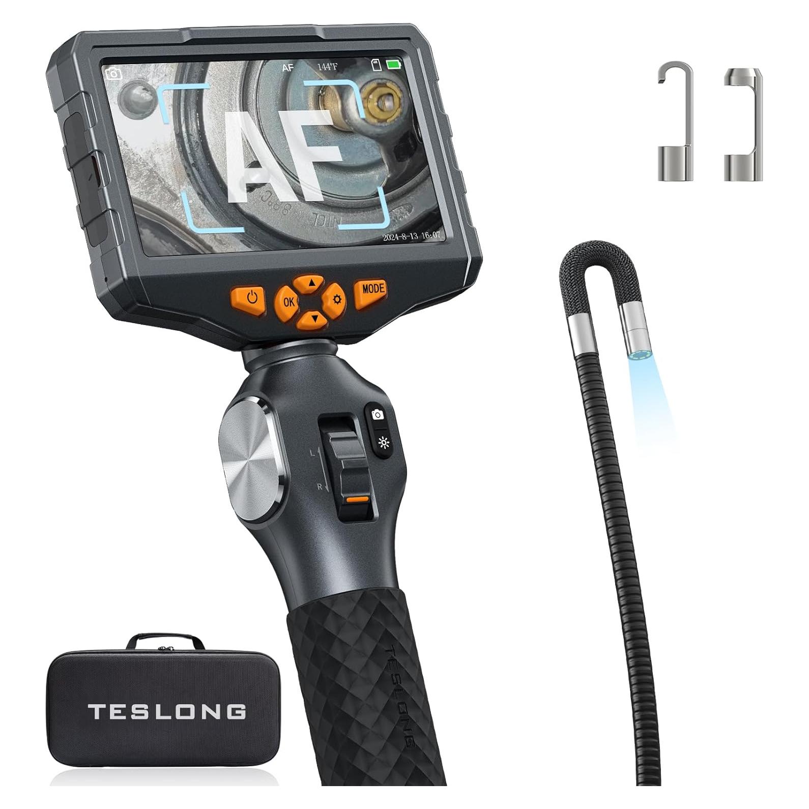 Borescopio Articulado Teslong TD500 con Pantalla de 5" y Sonda IP67