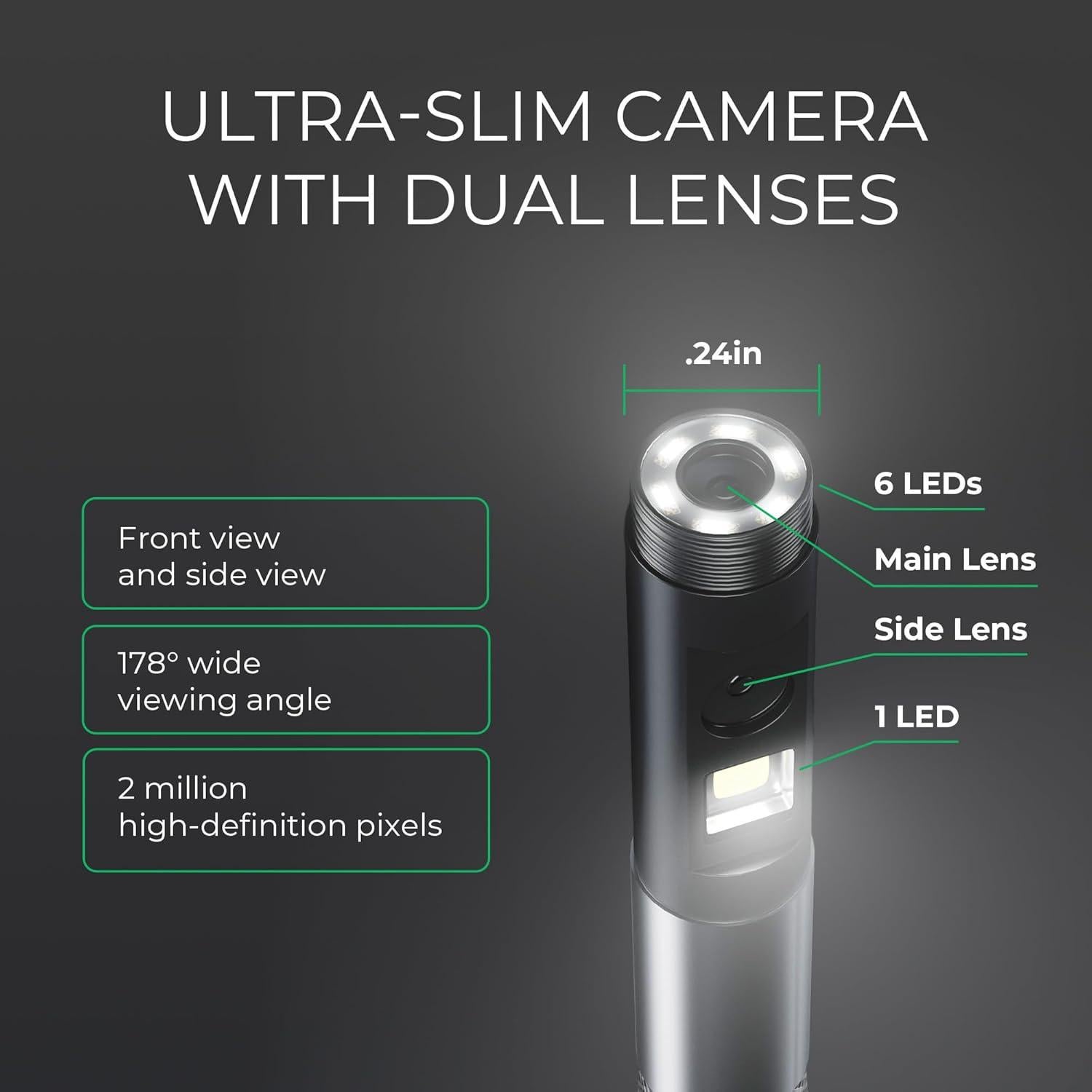 Borescopio Articulado 360° Level Up Auto 6mm HD con Luz