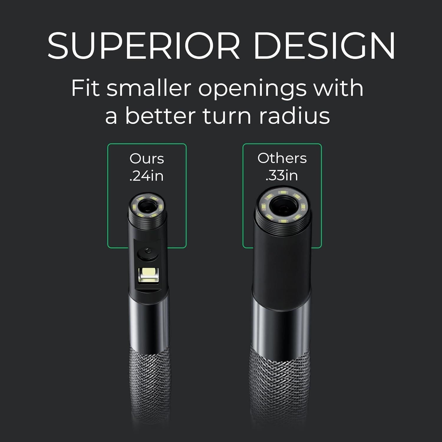 Borescopio Articulado 360° Level Up Auto 6mm HD con Luz