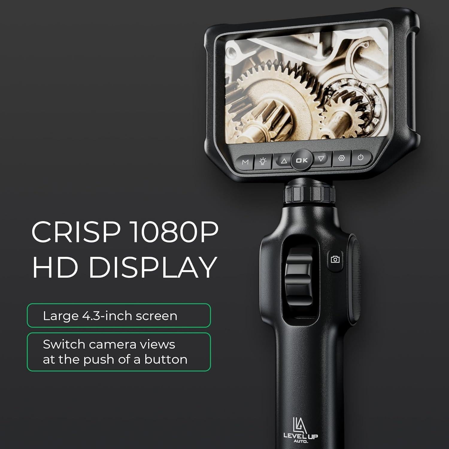 Borescopio Articulado 360° Level Up Auto 6mm HD con Luz