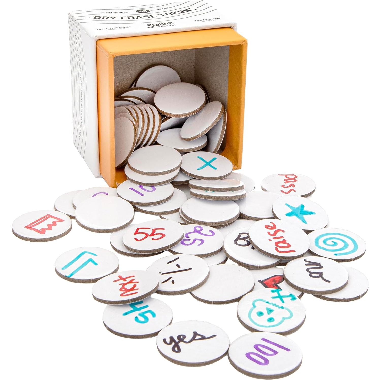 Fichas Reutilizables Fábrica Estelar 80 PCS para Juegos RPG