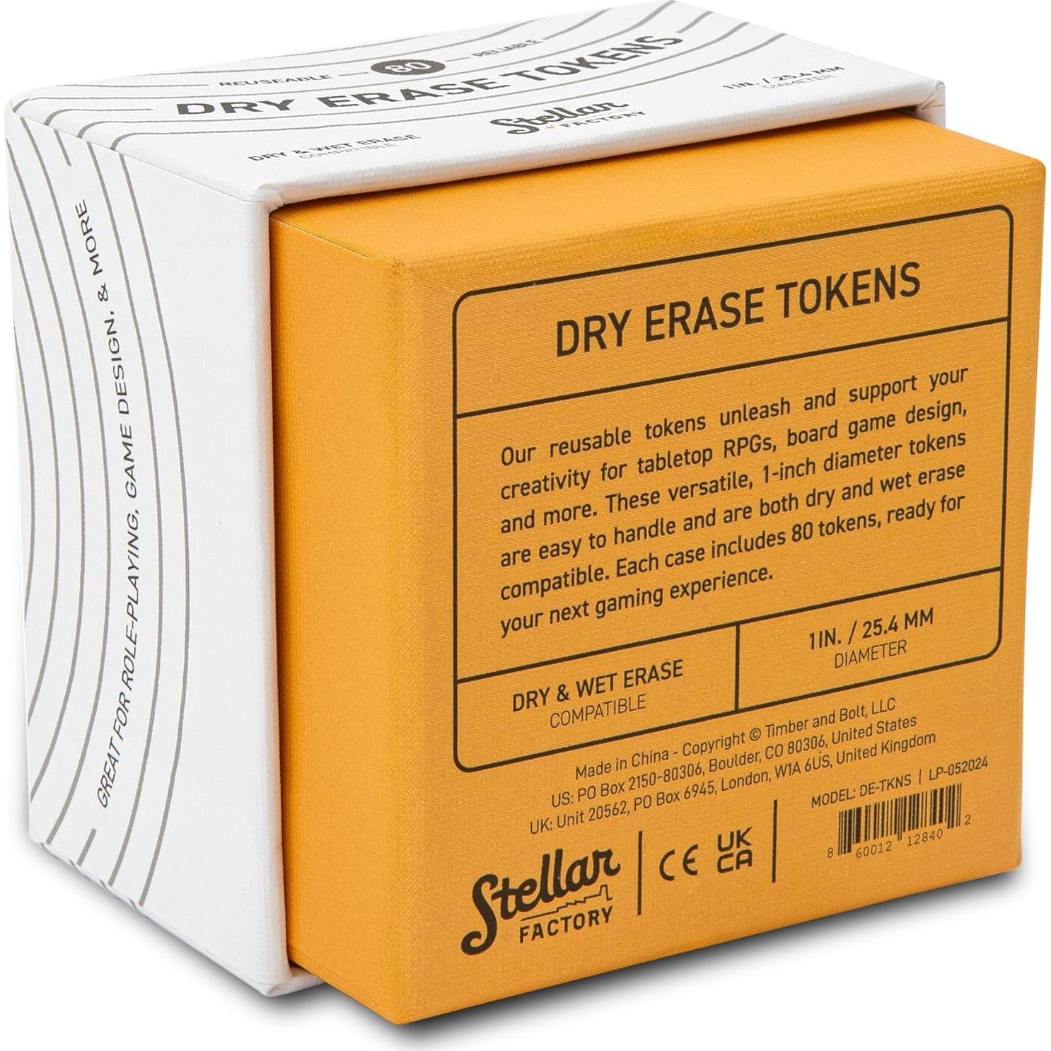 Fichas Reutilizables Fábrica Estelar 80 PCS para Juegos RPG