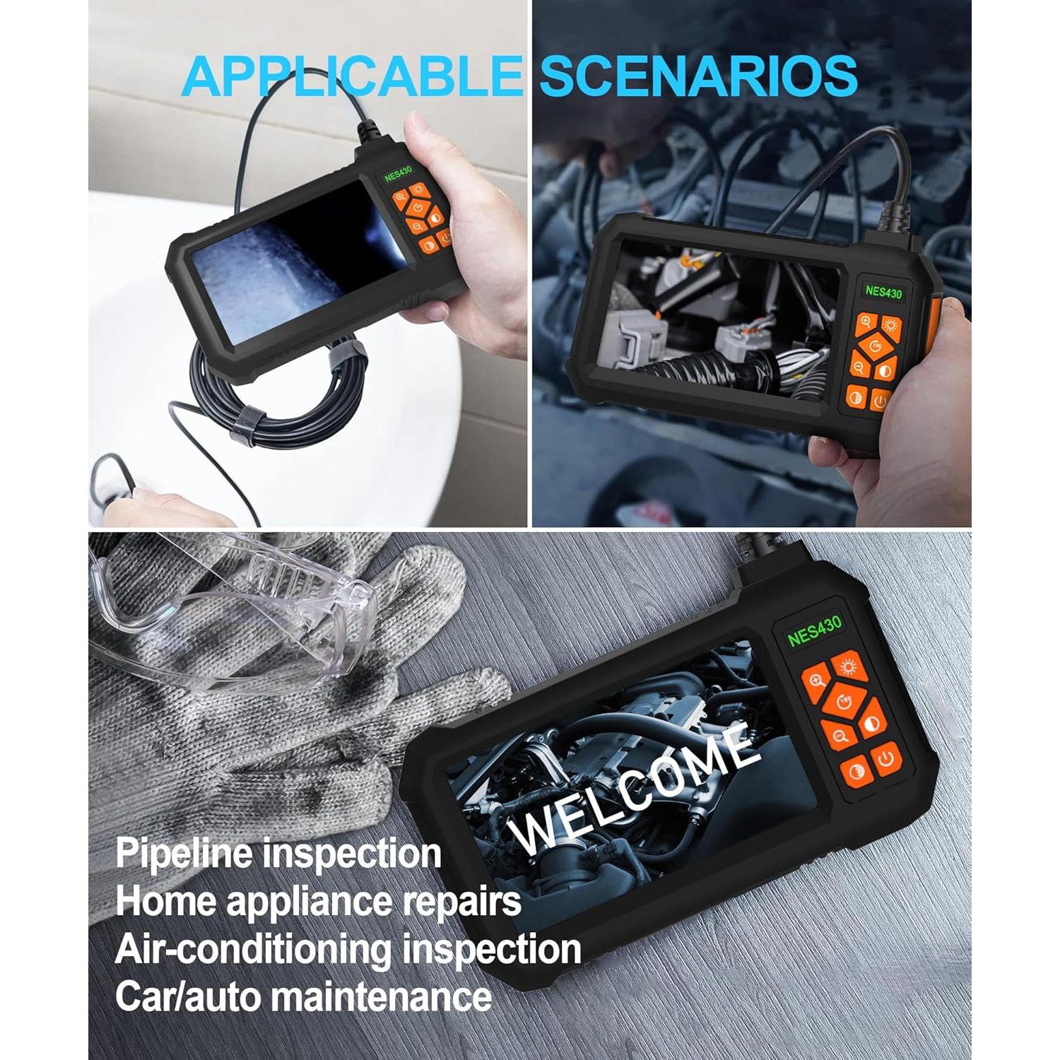 Cámara Endoscopio Kecowl 1080P HD 5m IP67 Luz LED