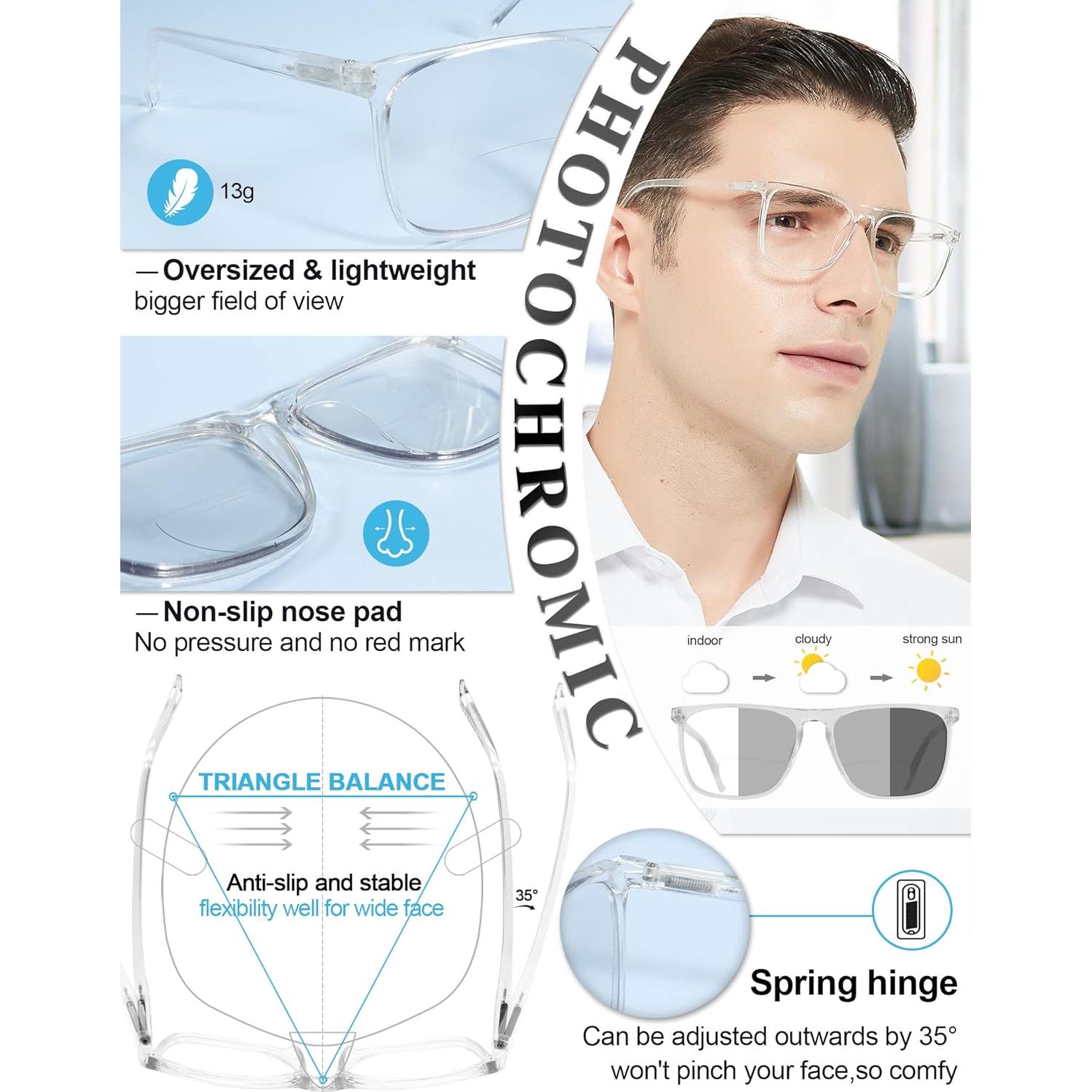 Gafas de lectura bifocales MARE AZZURO 1.5 con bloqueo UV