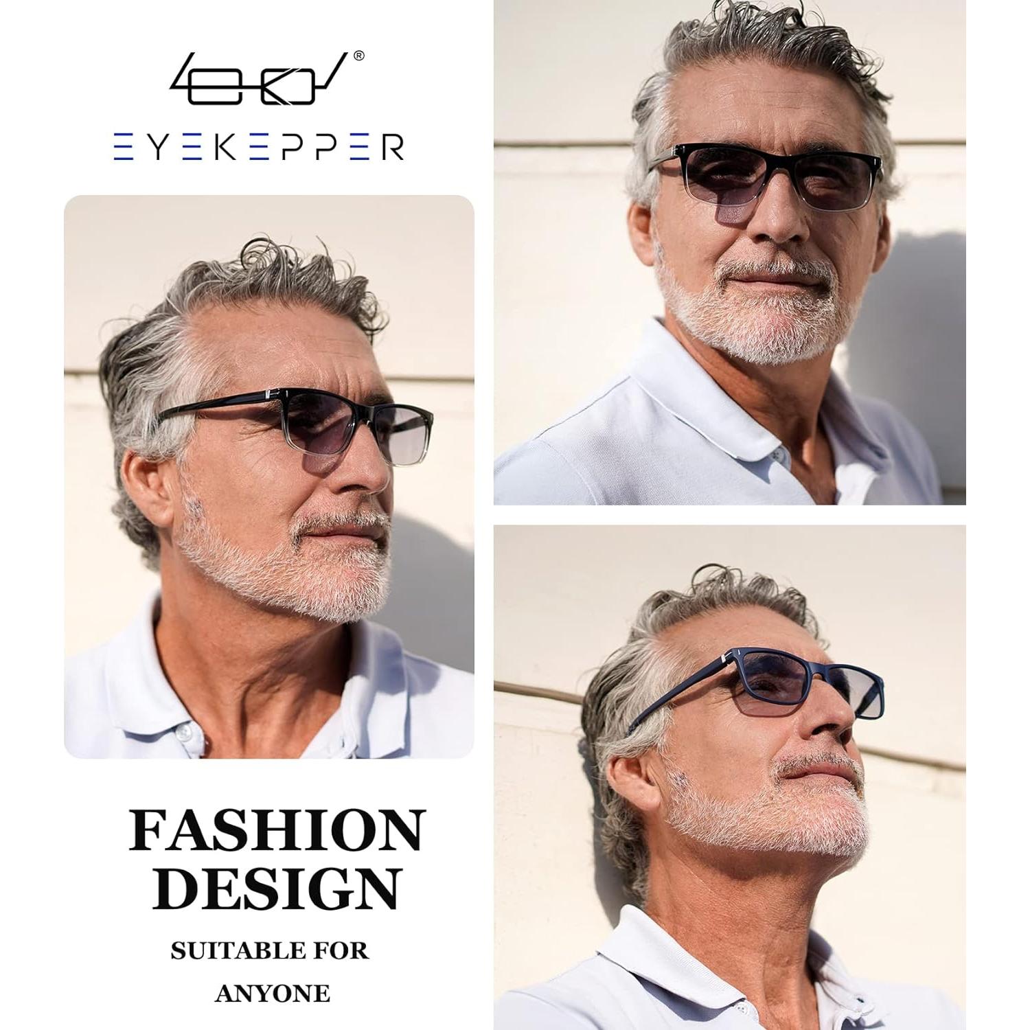 Gafas de lectura Eyekepper fotoquímicas +2.00 negro-transparente