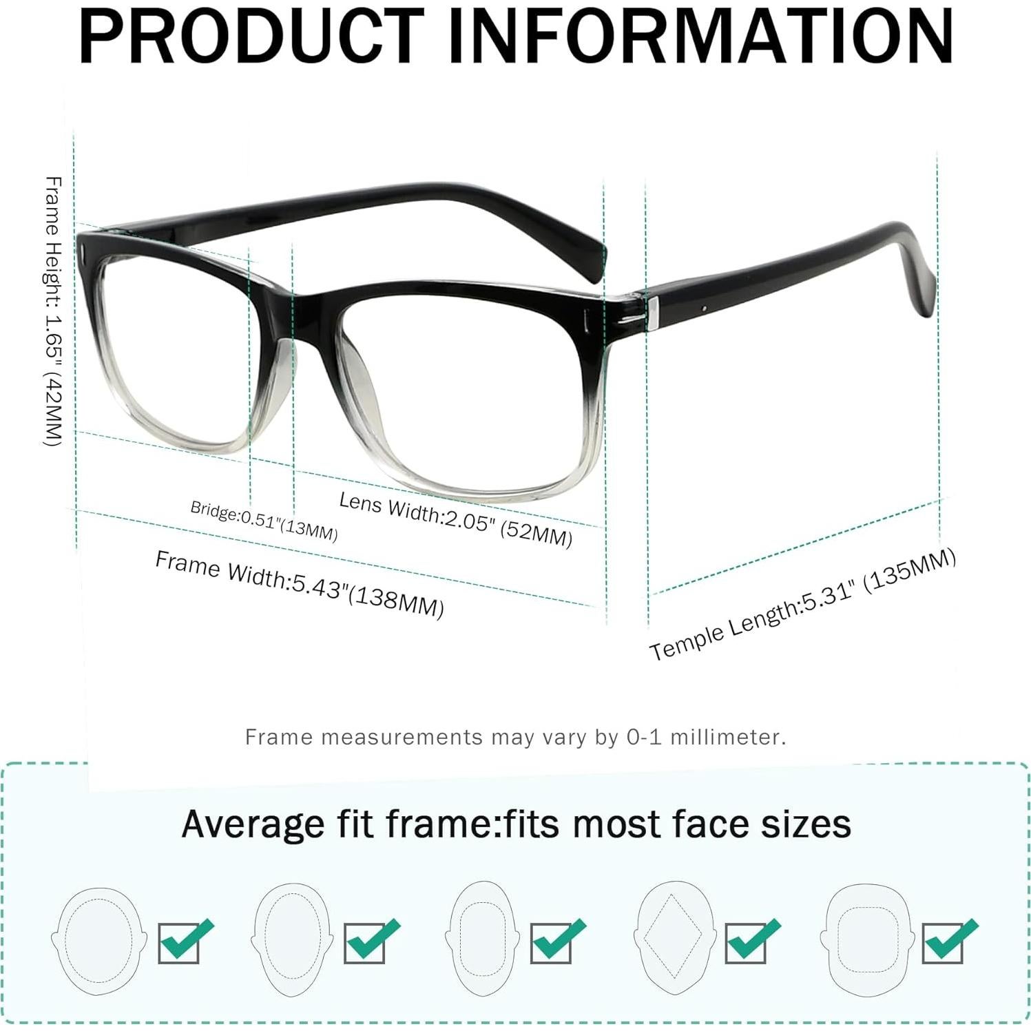 Gafas de lectura Eyekepper fotoquímicas +2.00 negro-transparente