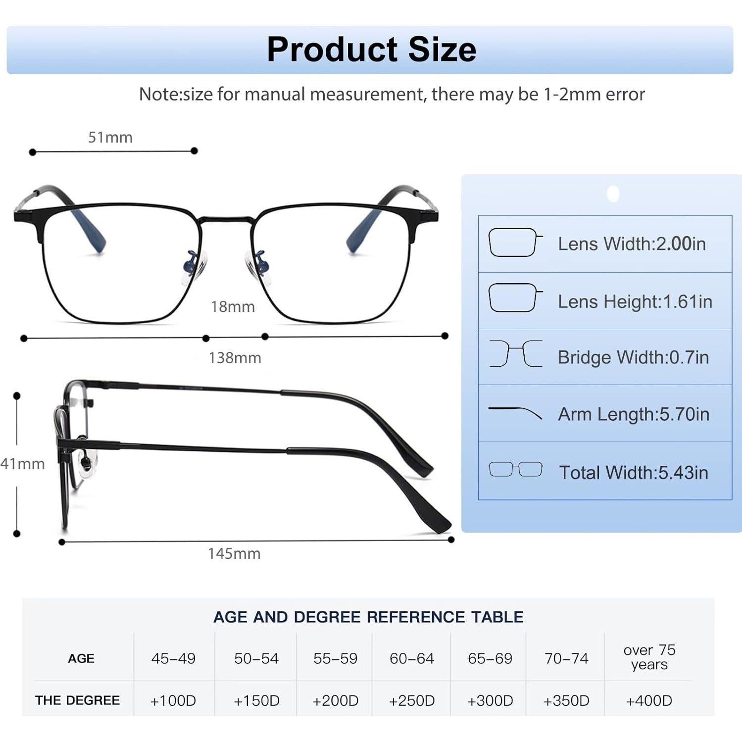 Gafas de lectura multifocal progresivas Kissoul UV400