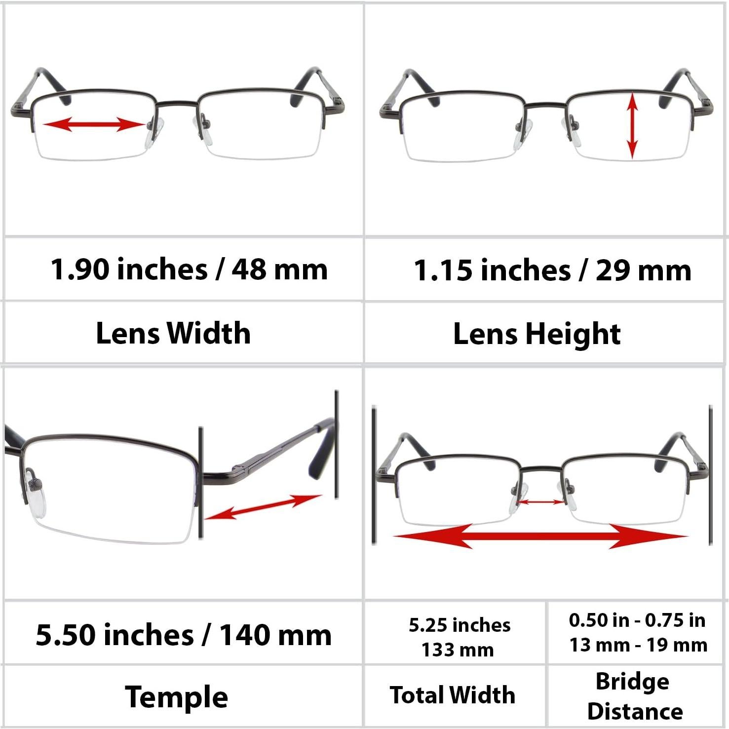 Gafas de Lectura TruVision 9509 Unisex +2.50 con Estuche