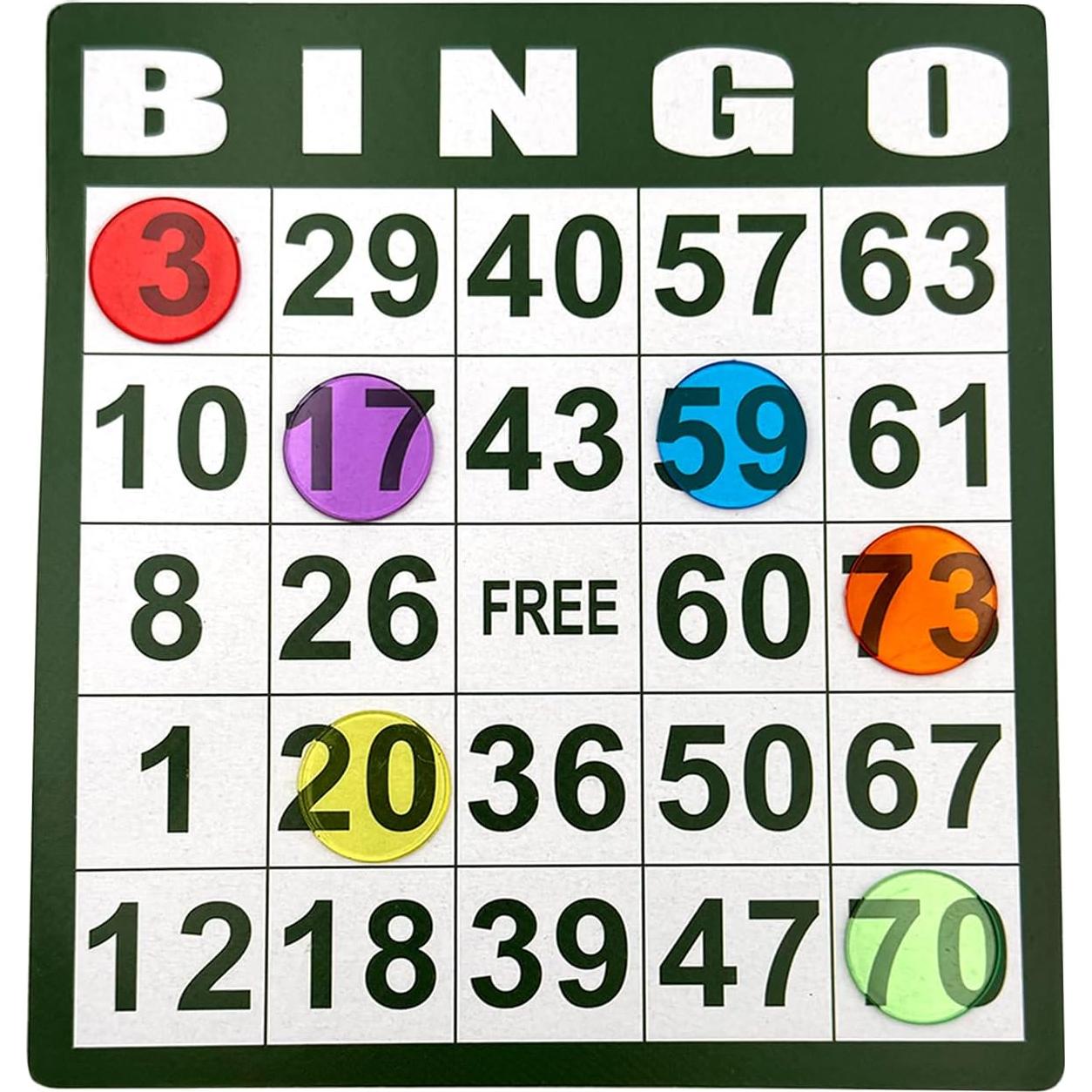 2000 Fichas de Bingo Transparentes JUNWRROW 1,91 cm 6 Colores