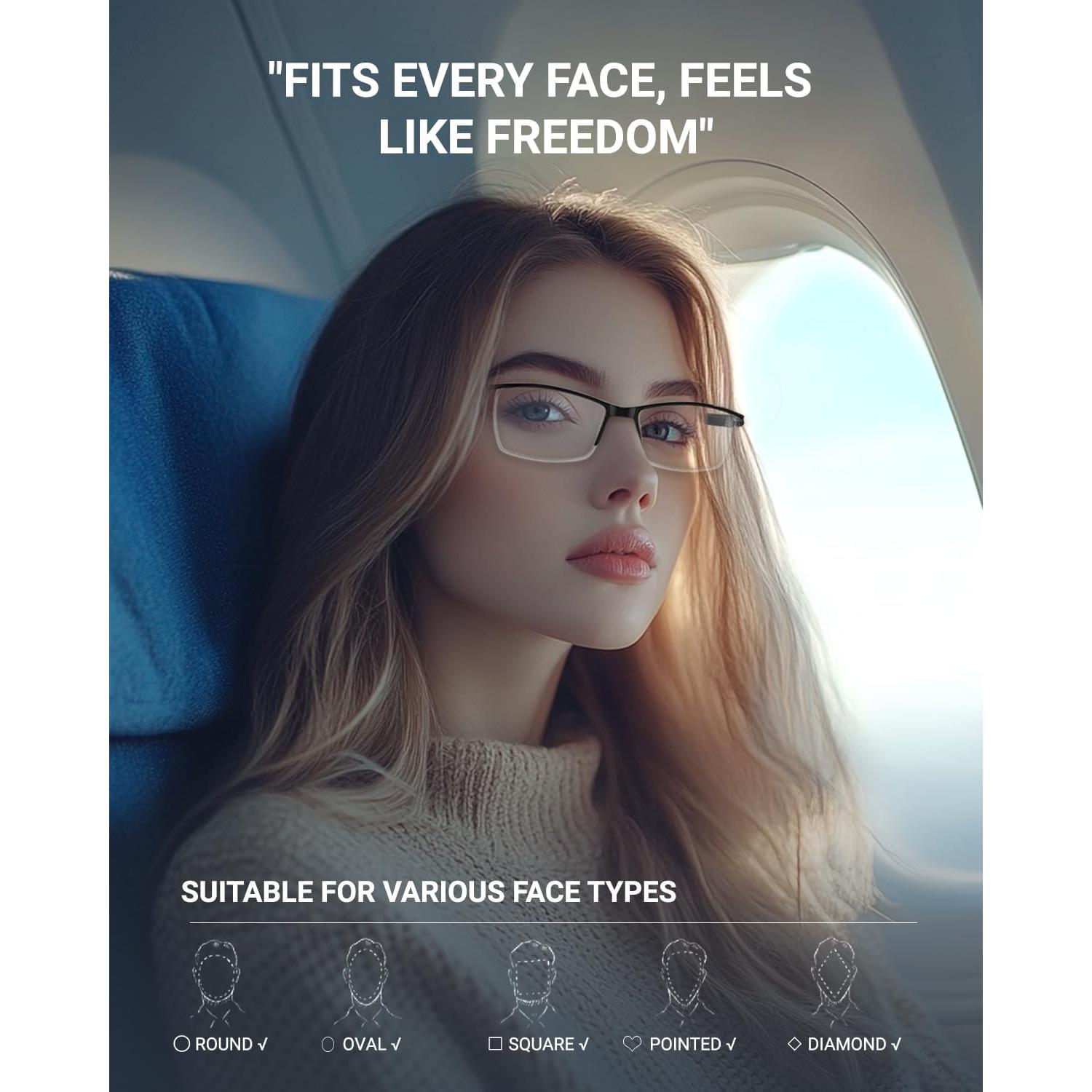 Gafas de Lectura LUFF 4 Pcs Anti-Rayo Azul 2.5X