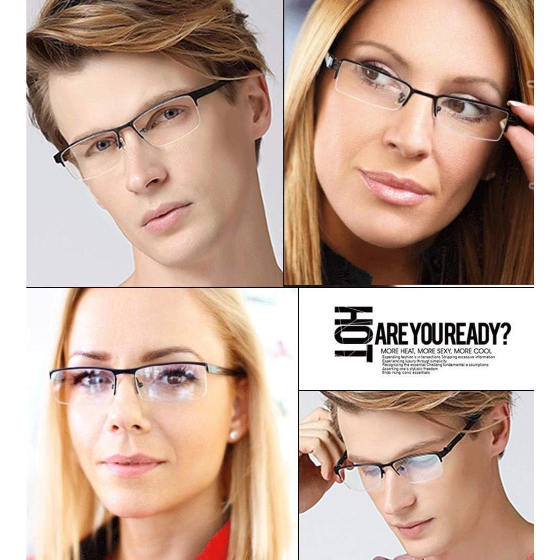 Gafas de Miopía ALWAYSUV TR90 Negro -1.5 para Hombres y Mujeres