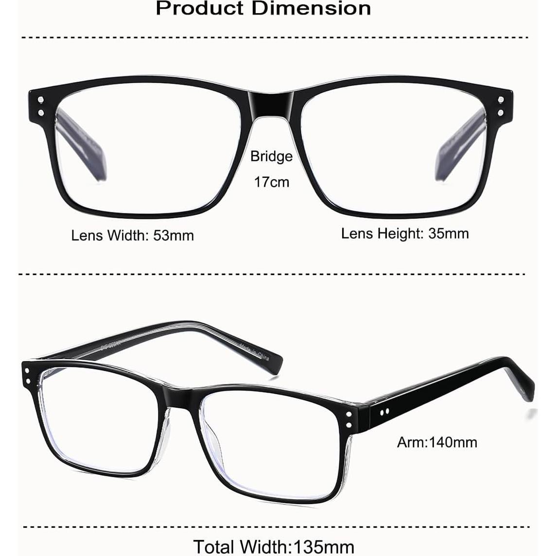 Gafas de lectura EYECEDAR 4-Pack anti luz azul 1.5x