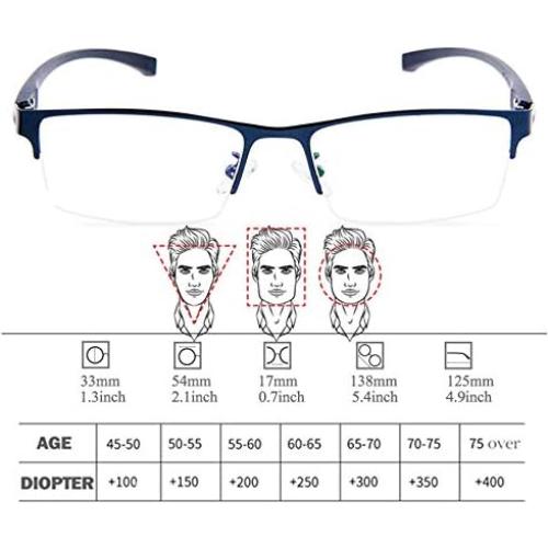 Photochromic Reading Sunglasses Progressive Multifocal Reading Glasses, Men's Browline Half-Rim Frame, Black