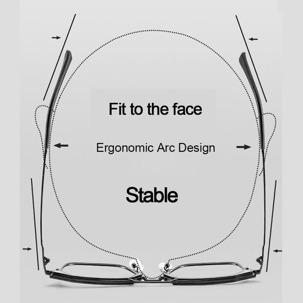 Double Beam Sport Reading Glass Transition Photochromic Sunglasses Black Half Frame Eyeglasses For Men ﻿