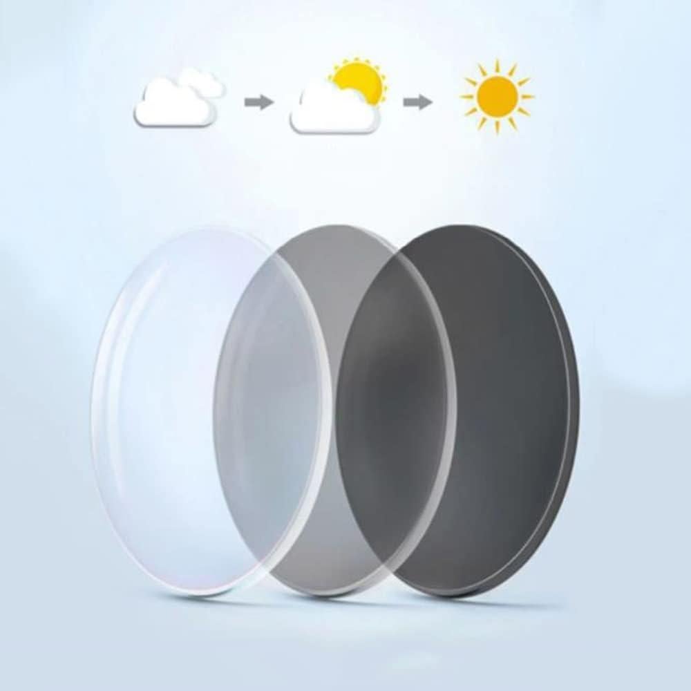 Photochromic Reading Glasses Men Half Frame Sunglasses Progressive Multifocus Readers +2.0 Rectangle Black