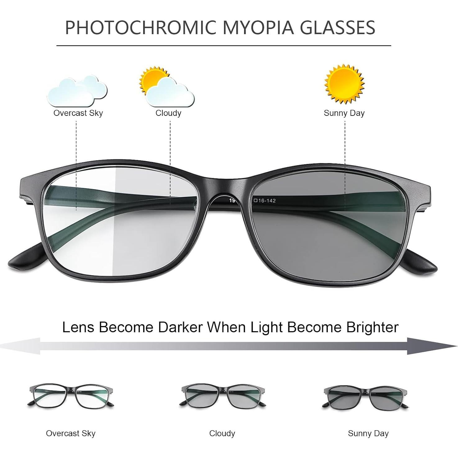 Gafas Fotoquímicas UV400 Vepiant para Miopía - Unisex