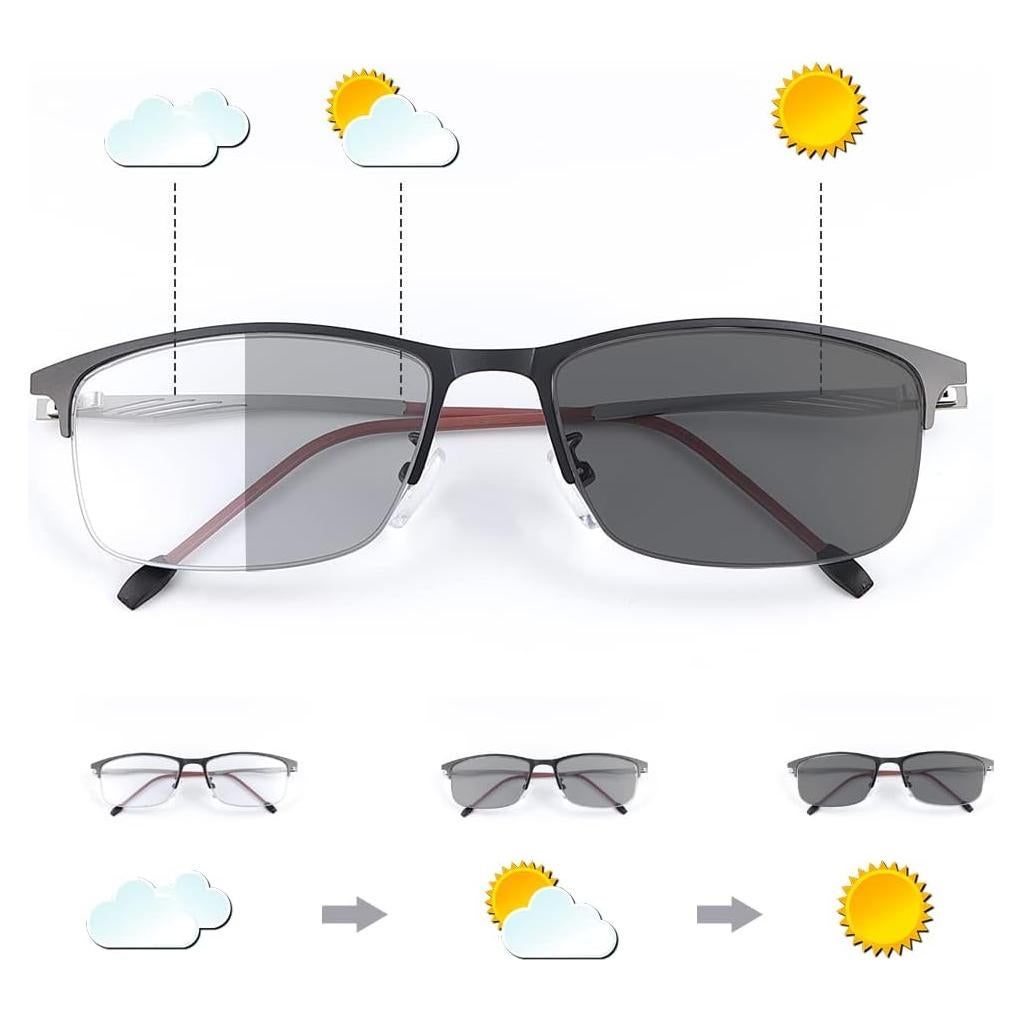 Gafas de sol progresivas MIRYEA fotoquímicas UV400 3.0x