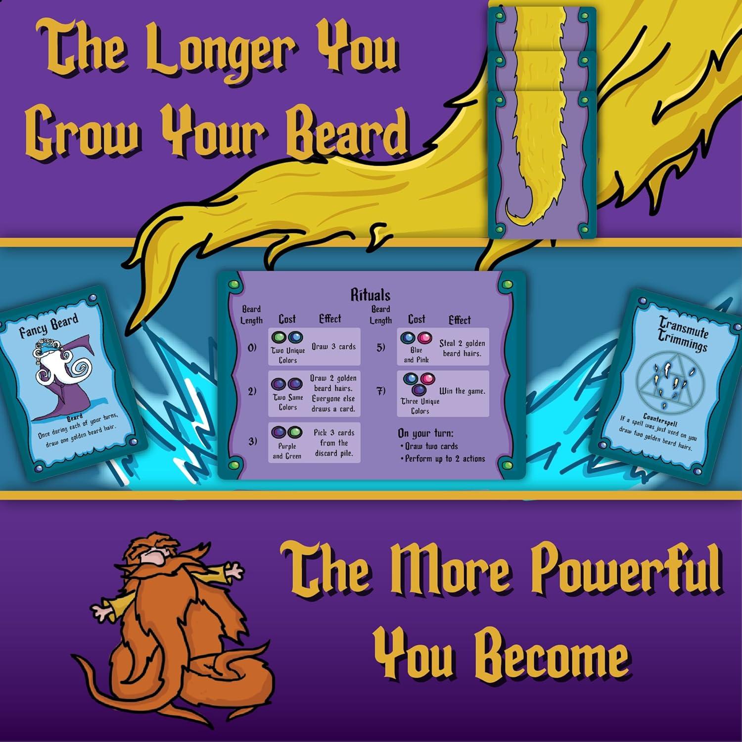 Juego de Cartas Barbas Mágicas El Sombrero Polvoriento 2-5 Jugadores