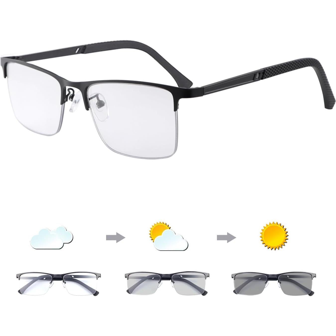 Gafas de lectura progresivas PEEPAI fotocromáticas 2.0x