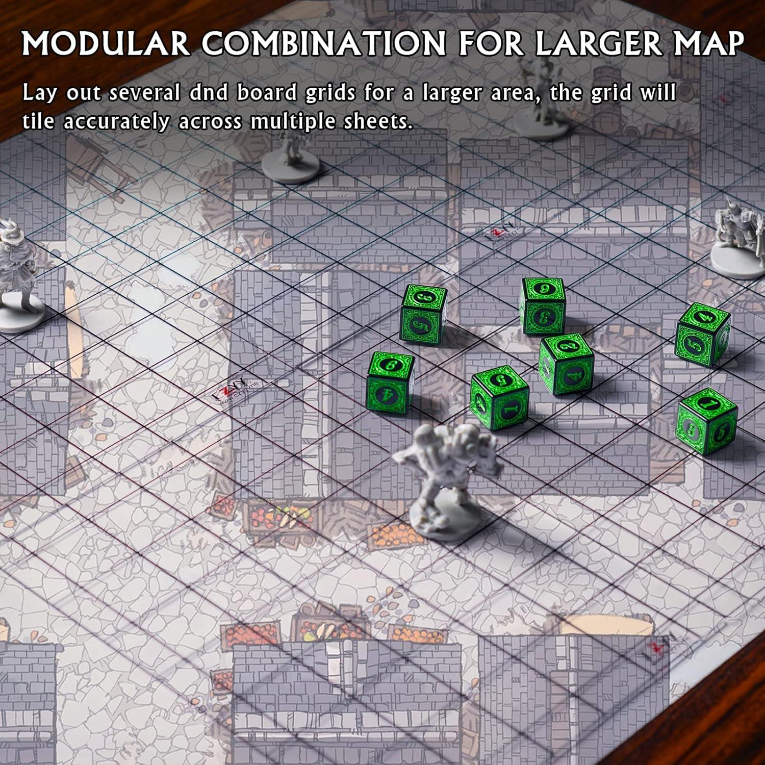 Tapete de Juego Acrílico CZYY 2 Piezas 20x20 cm para RPG