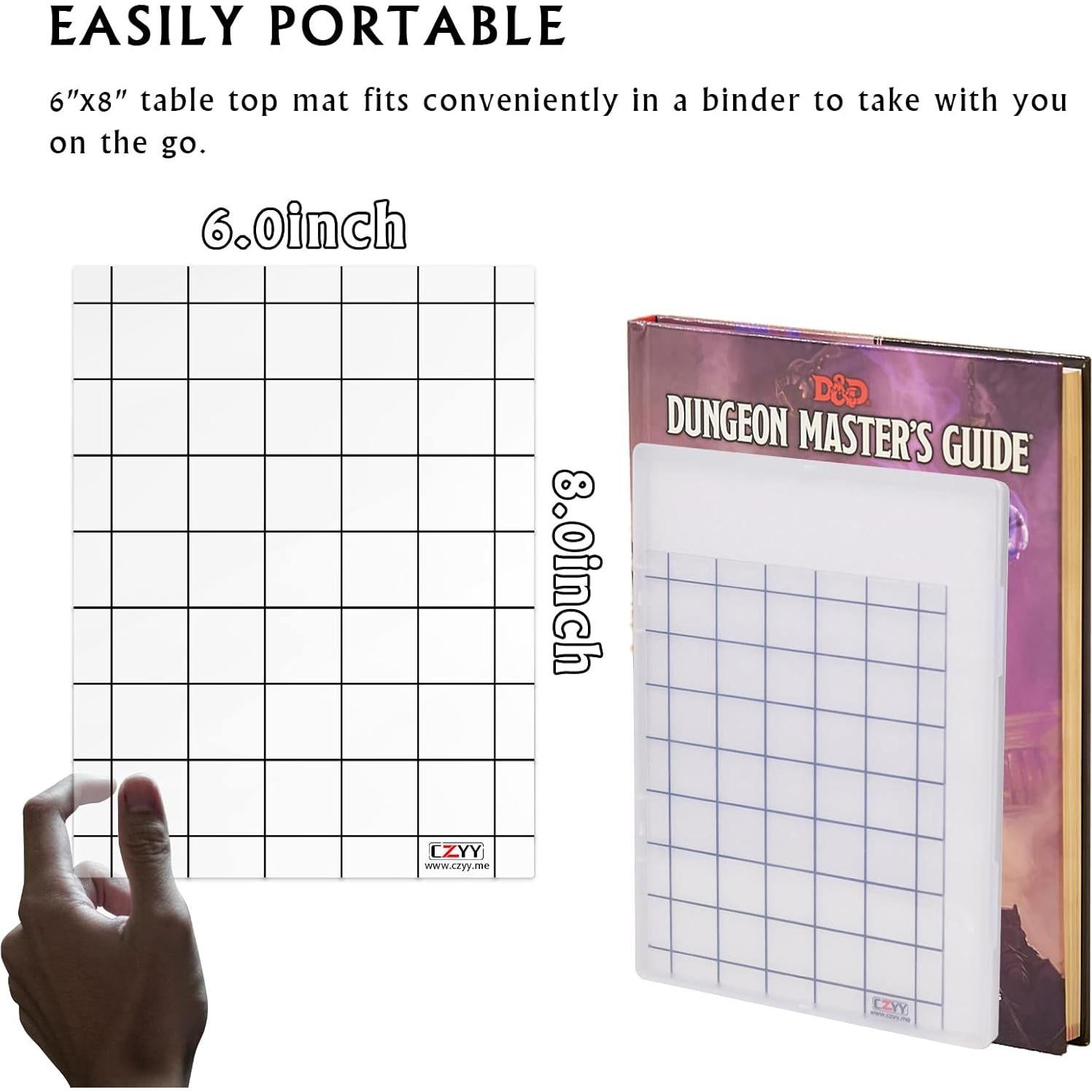 Tapete de Juego Acrílico CZYY 2 Piezas 20x20 cm para RPG