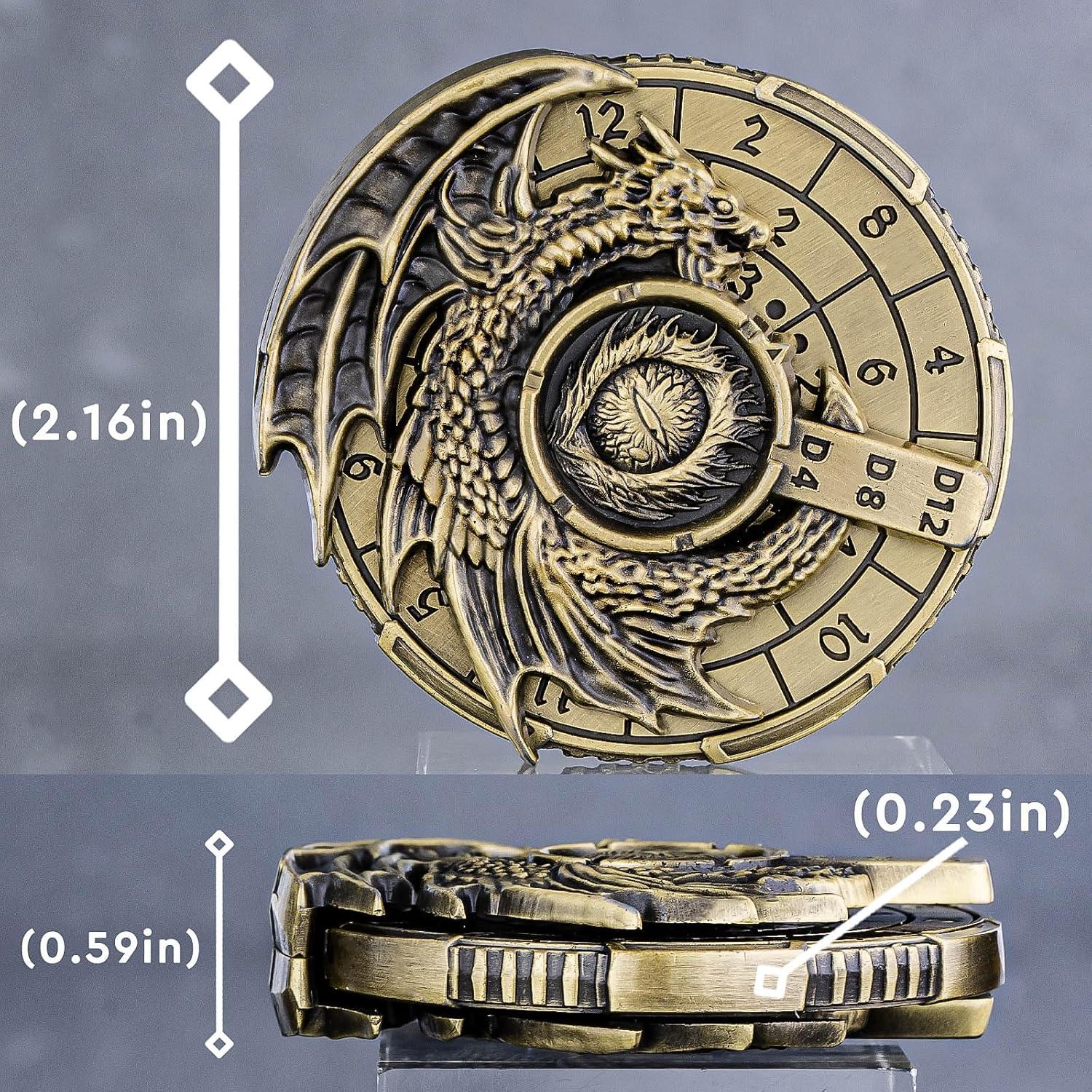 Juego de Dados DND 7 en 1 KERWELLSI Metal Antiguo