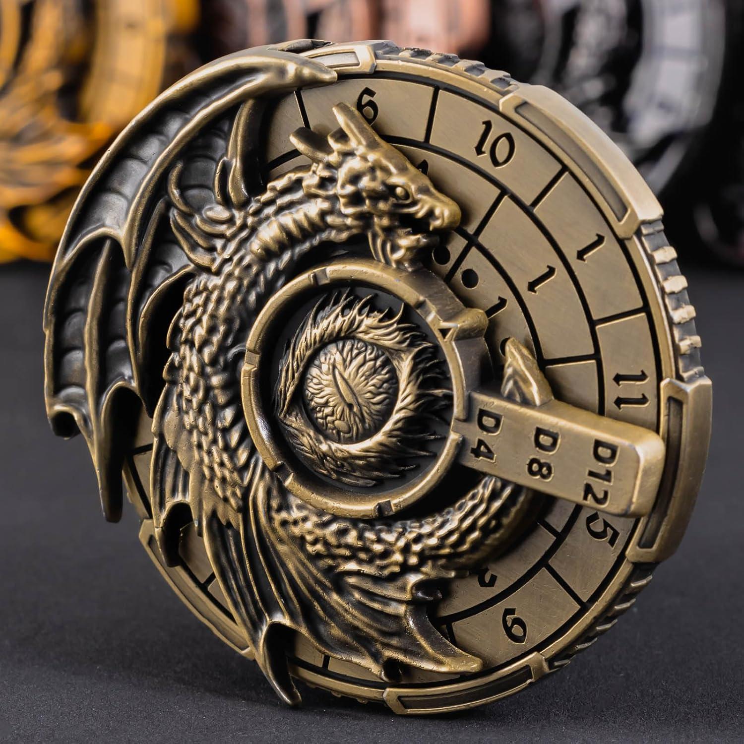 Juego de Dados DND 7 en 1 KERWELLSI Metal Antiguo