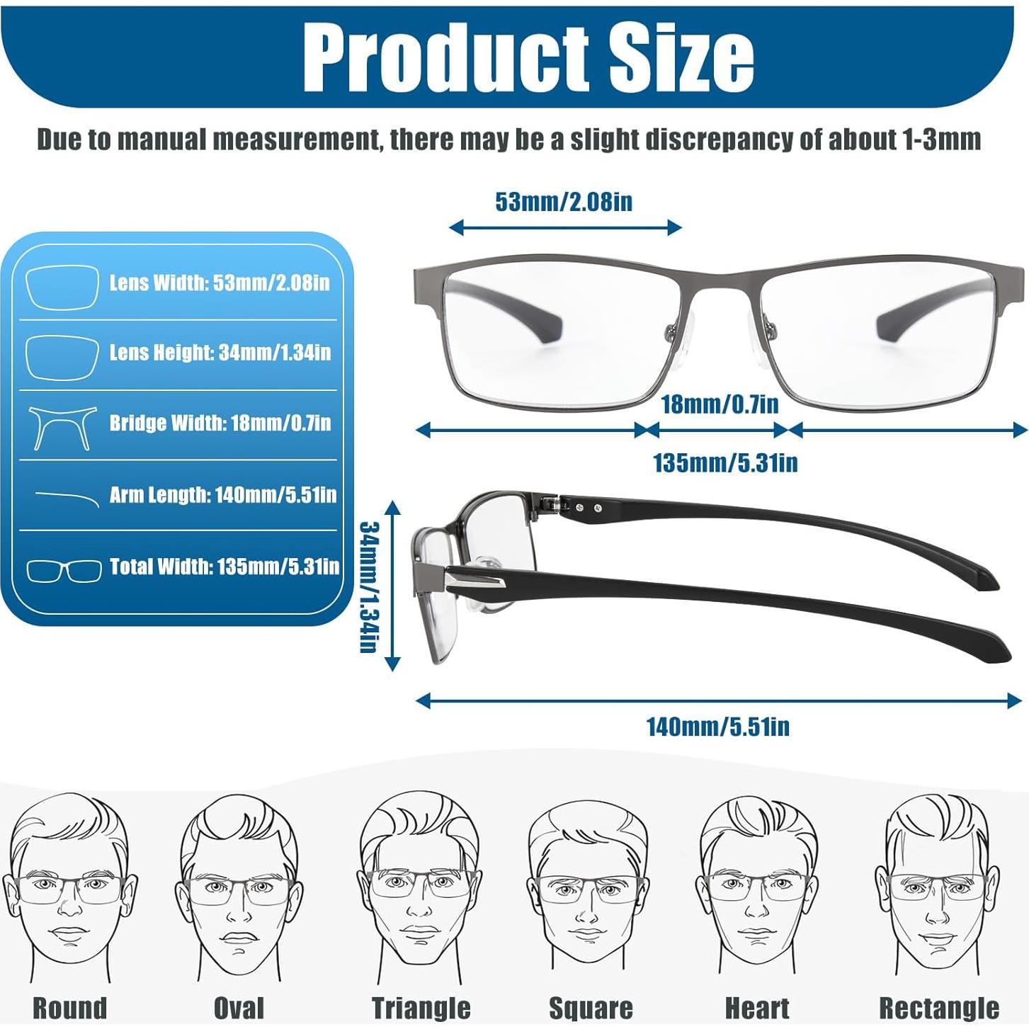 Gafas Progresivas Fotocromáticas Hombres Bloqueo Luz Azul