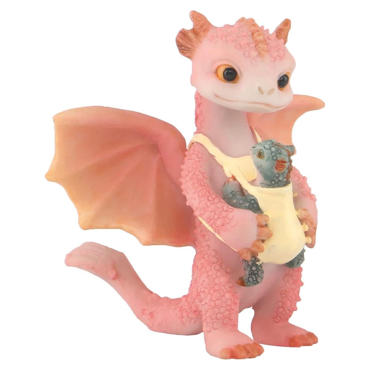 Estatua de Dragón KEEP KAP Madre e Hijo Resina Decorativa