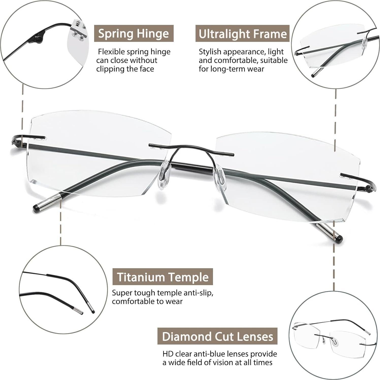 Gafas de lectura multifocales progresivas con bloqueo azul
